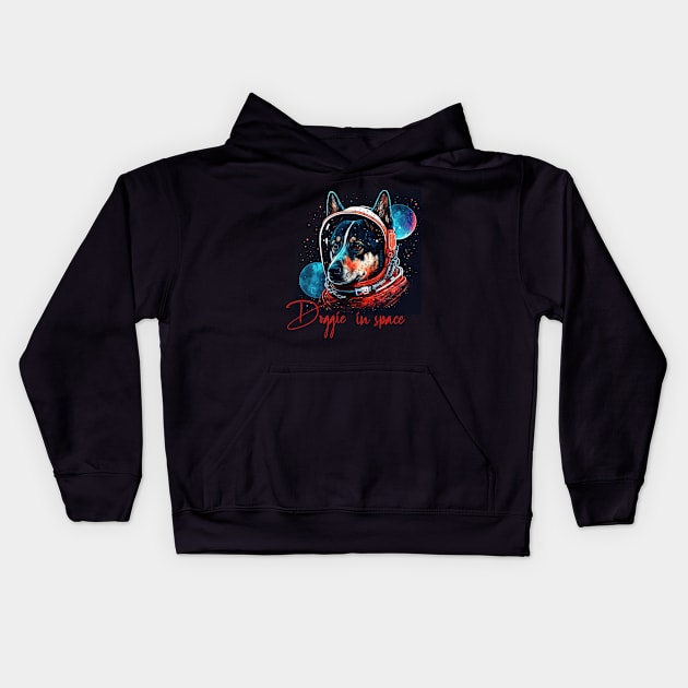 Laika Dog Kids Hoodie by ArtRoute02